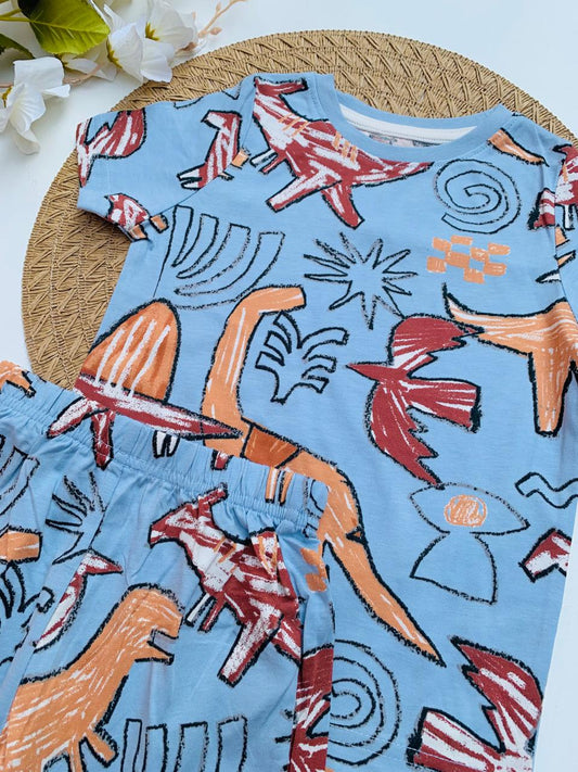 George Abstract Shirt & Short Set