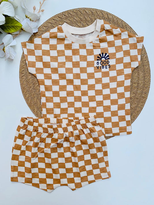 Next "Good Vibes" Shirt & Shorts Set
