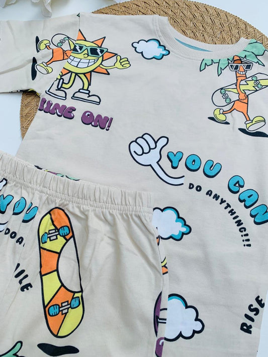 Next "You Can" Shirt & Shorts Set