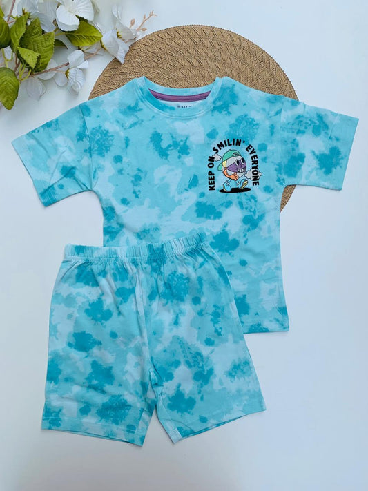 Next "Keep On Smile Everyone" Shirt & Shorts Set