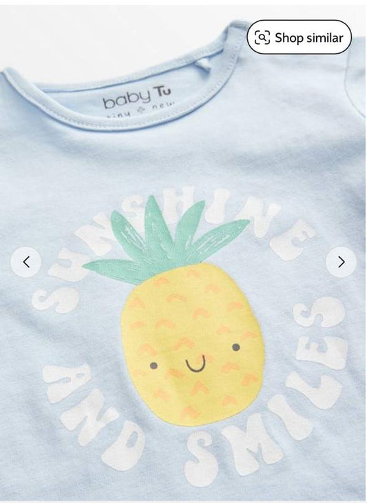 Tu Clothing Pineapple Shirt & Shorts Set