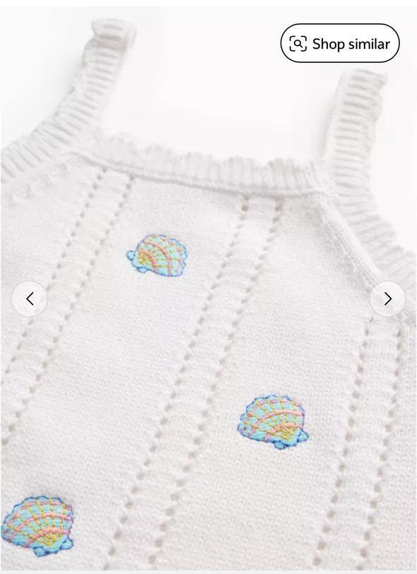 Tu Clothing Shells Embroidered Shirt & Shorts Set