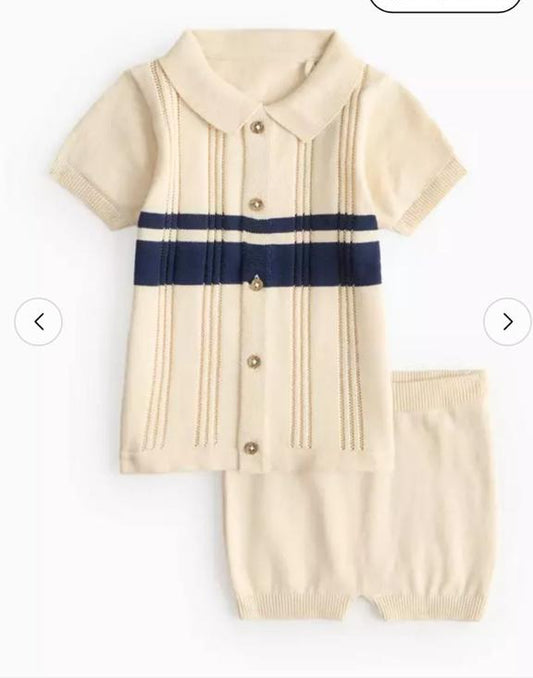 Tu Clothing Knitted Shirt & Short Set