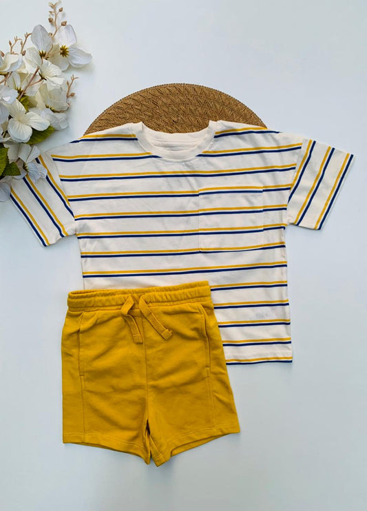 George Striped Shirt & Shorts Set
