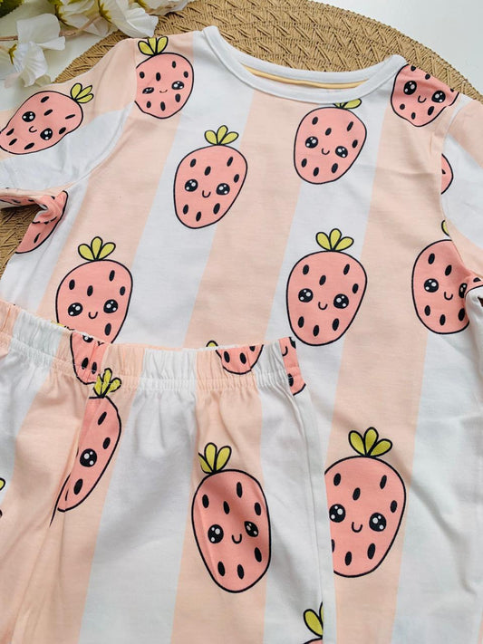 George Strawberries Print Shirt & Shorts Set