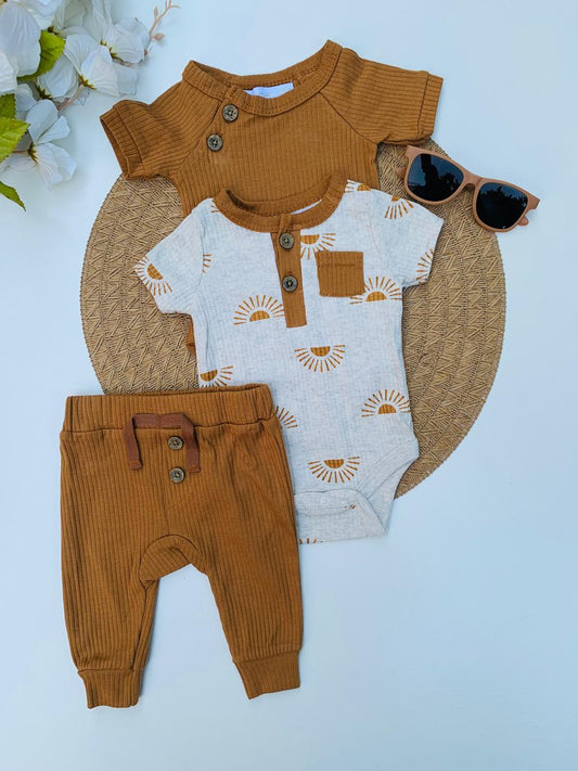 Sunshine 4Pc Bodysuits & Trouser Set