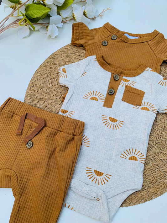 Sunshine 4Pc Bodysuits & Trouser Set