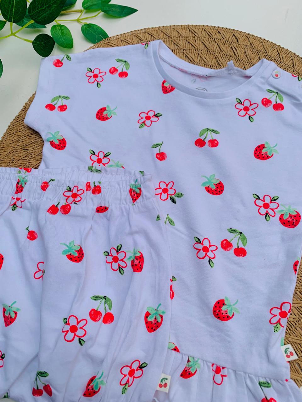 Next Fruits Print Frock with Short Set