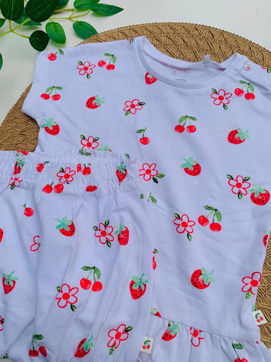 Next Fruits Print Frock with Short Set