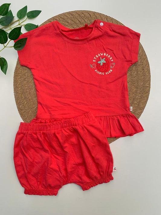 Next "Strawberry Picnic Club" Frock with Short Set