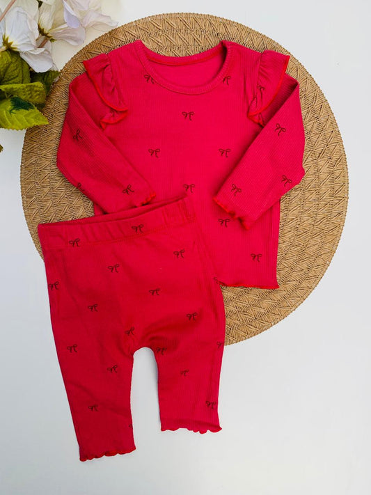 George Flower Ribbed Print Shirt & Trouser Set
