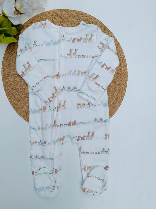 George Safari Zipped Sleepsuit