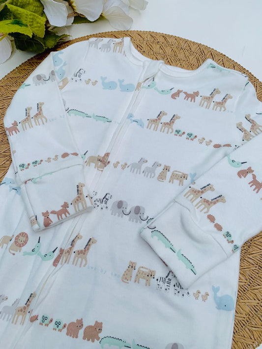 George Safari Zipped Sleepsuit