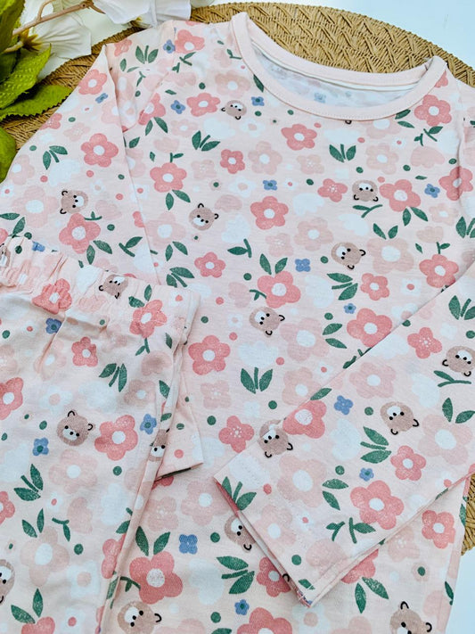George Floral Bear Shirt & Trouser Set
