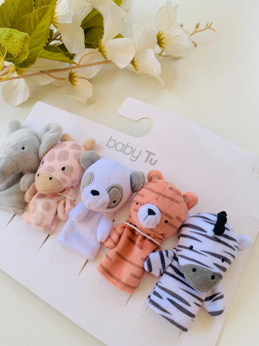 Tu Clothing Pack of 5 Animal Safari Finger Puppets