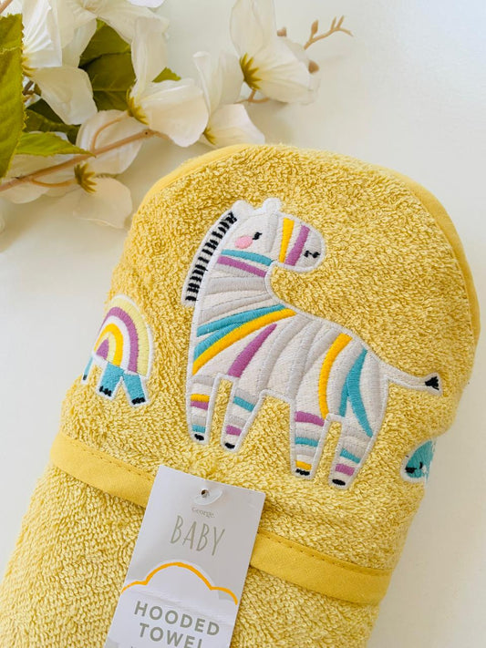 George Embroided Zebra Towel
