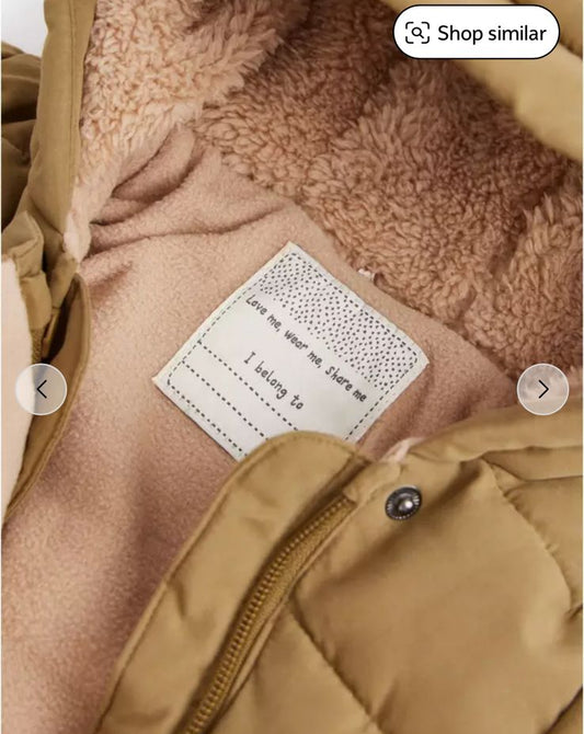 Tu Clothing Quilted patched bear Pramsuit