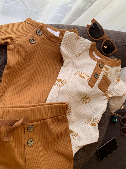 Sunshine 4Pc Bodysuits & Trouser Set