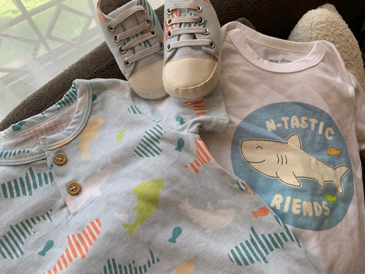 Sharks 4Pc Set with Matching Booties