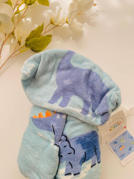 George Dinosaur Print Hooded Towel