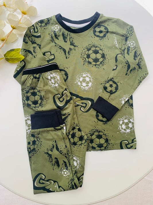 Matalan Football Print Shirt and Trouser Set