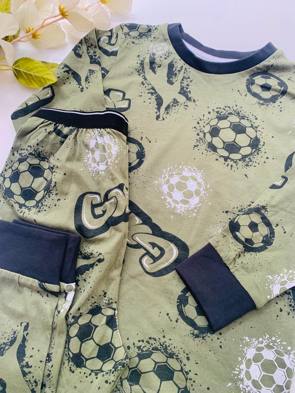 Matalan Football Print Shirt and Trouser Set