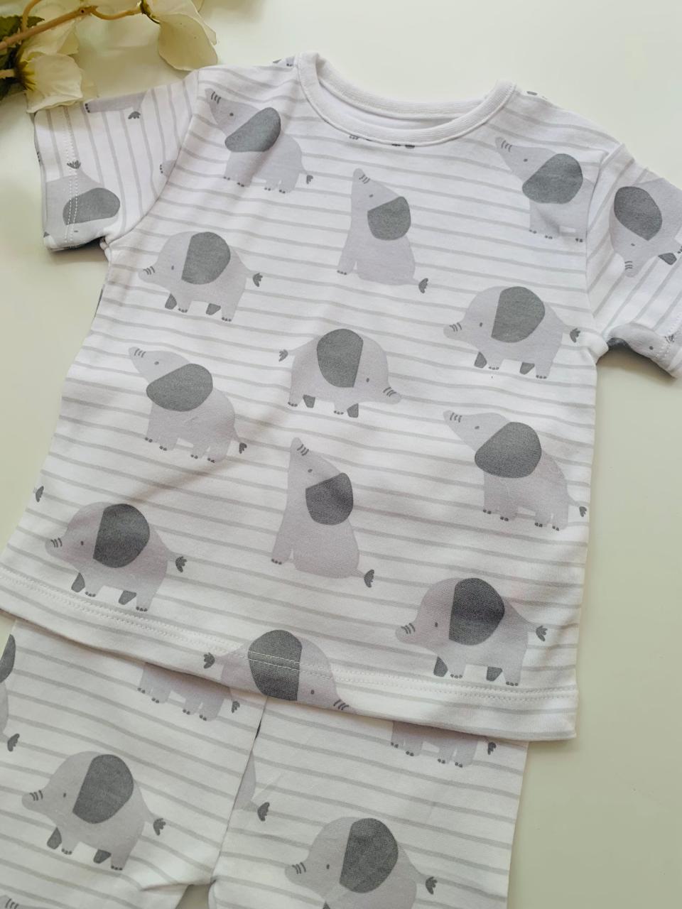 George Elephant Print Shirt and Trouser set