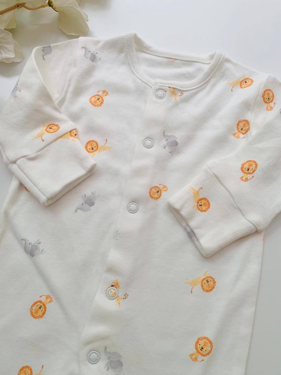 Matalan Lion and Elephant Print Sleepsuit