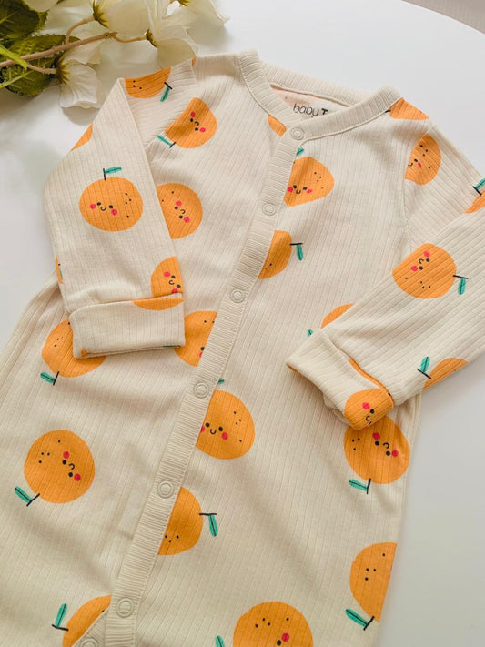 TU Clothing Orange Print Sleepsuit