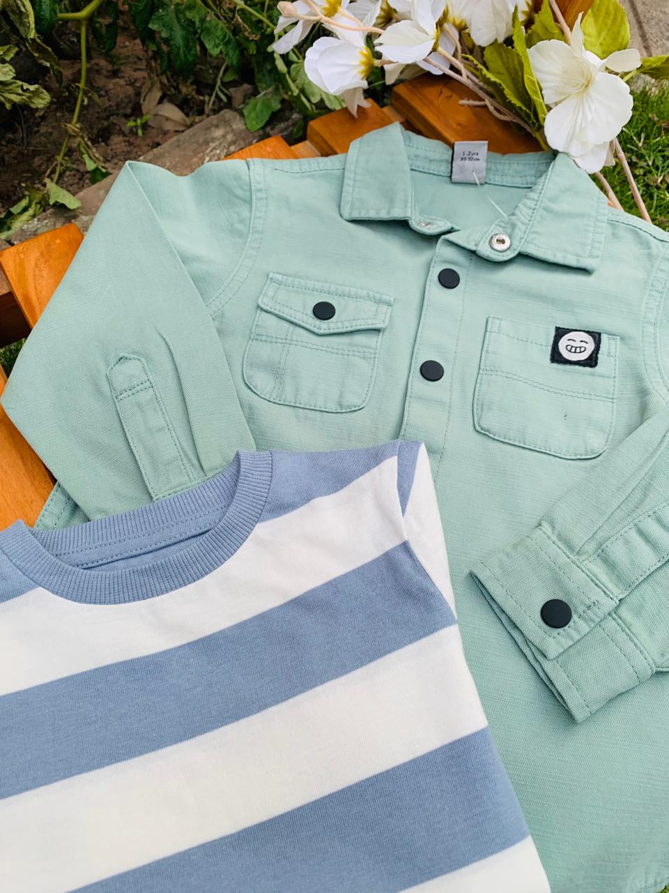 Tu Clothing Denim Jacket and Shirt Set