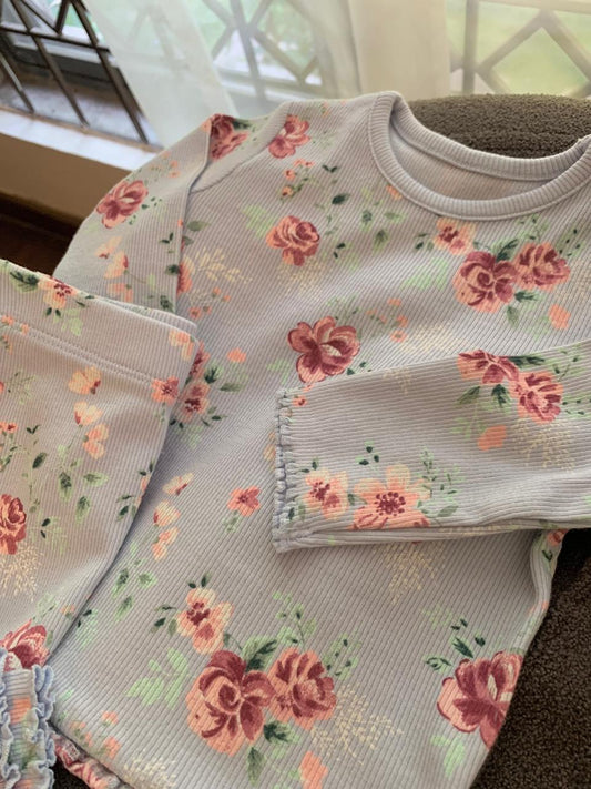 George Ribbed Floral Shirt & Trouser Set
