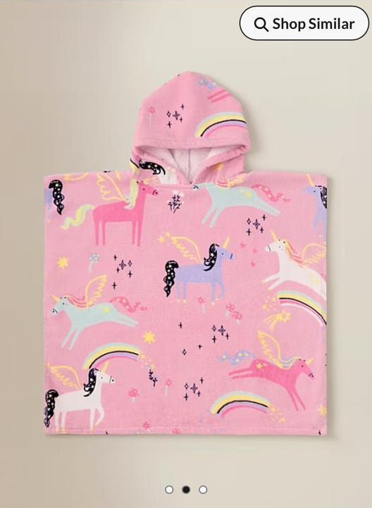 George Unicorn Print Hooded Towel