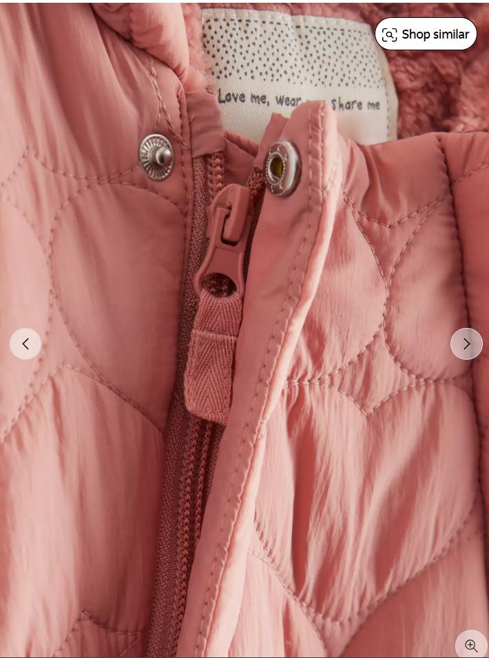 TU Clothing Double Zipped Heart Quilted Snowsuit