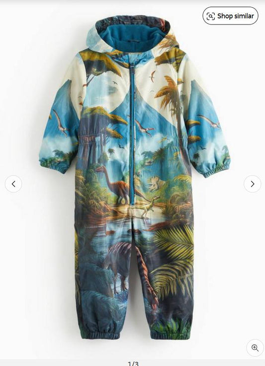 TU Clothing Dino Scene Puddlesuit