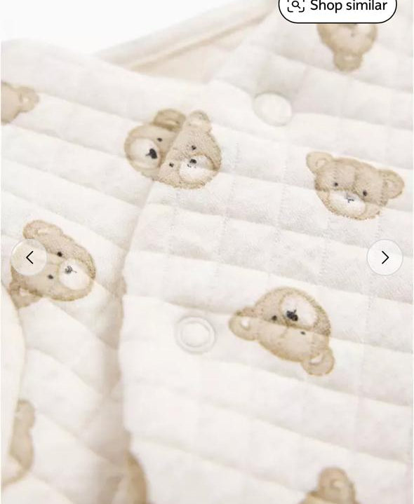 Tu Clothing Bear Quilted Sleepsuit