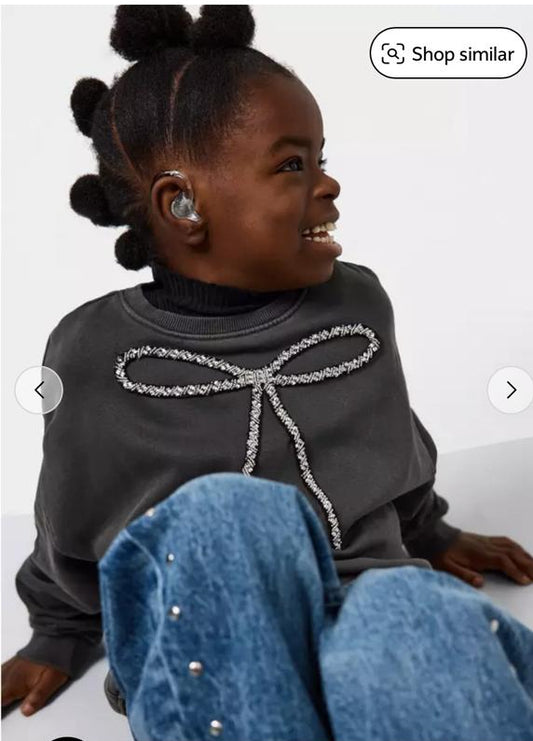 TU Clothing Embellished Bow sweatshirt