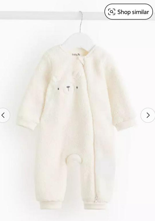 TU Clothing Bear Borg Fleece Sleepsuit