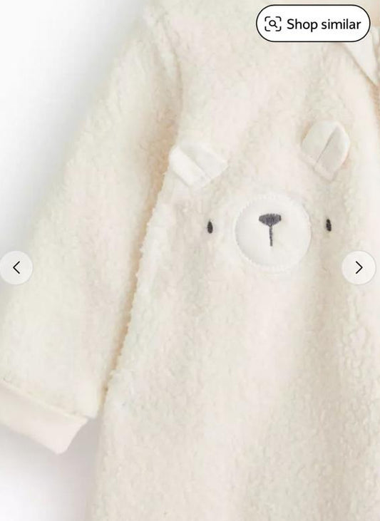 TU Clothing Bear Borg Fleece Sleepsuit