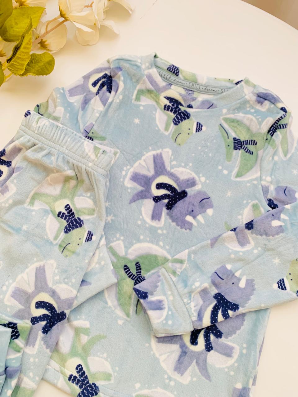 TU Clothing Dino Velour Shirt and Trouser Set