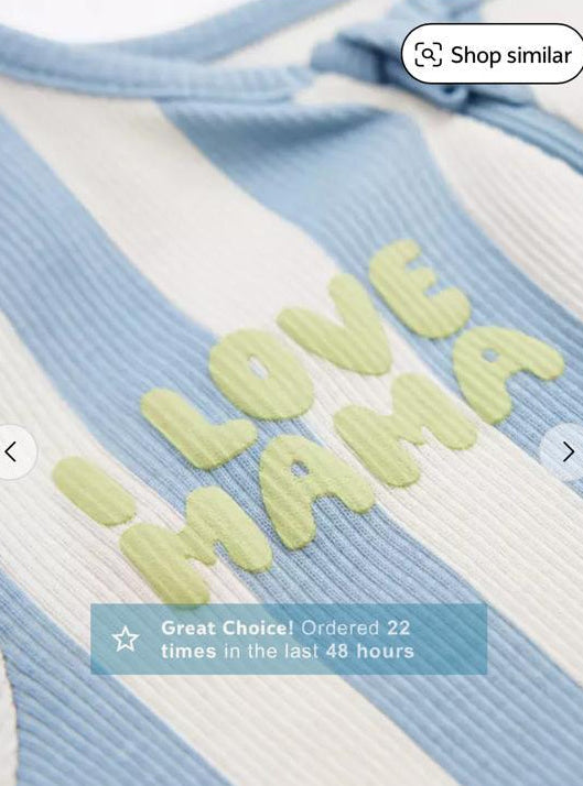 TU Clothing "I love Mama" Sleepsuit