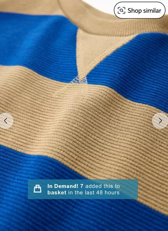 TU Clothing Striped Print Sweat Shirt