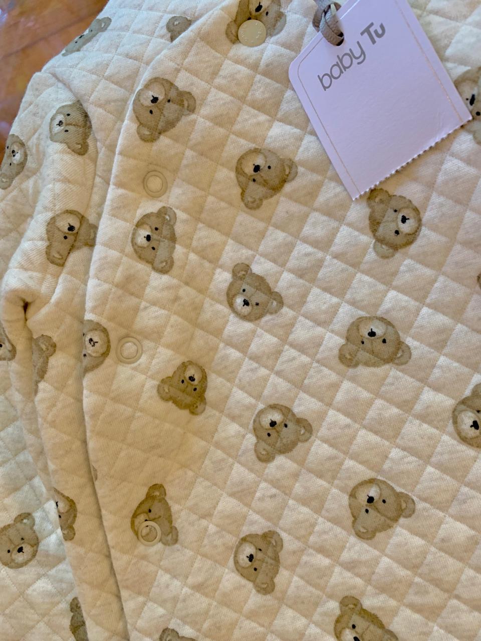 Tu Clothing Bear Quilted Sleepsuit