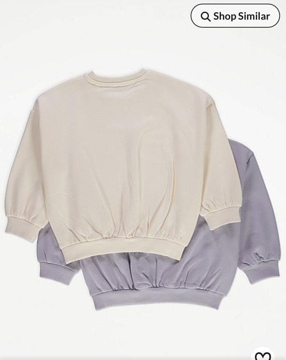 George Pack of 2 Oversized SweatShirts