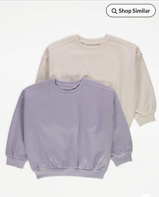 George Pack of 2 Oversized SweatShirts