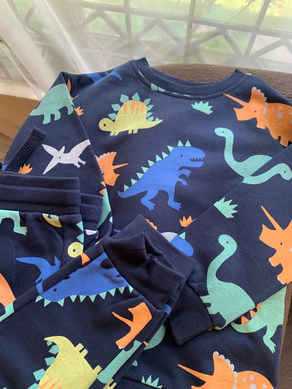 George Dinosaur Print Sweatshirt & Trouser Set