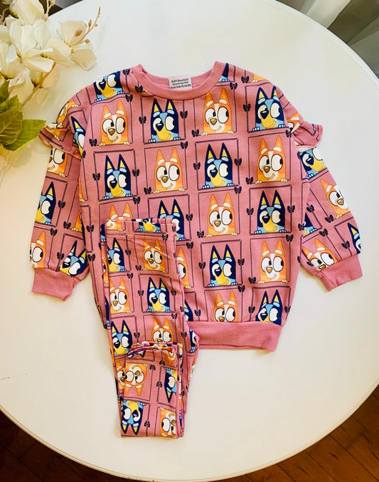 George Bluey Sweat Shirt with Tights Set