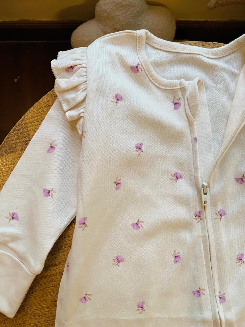 George Flower print Sleepsuit