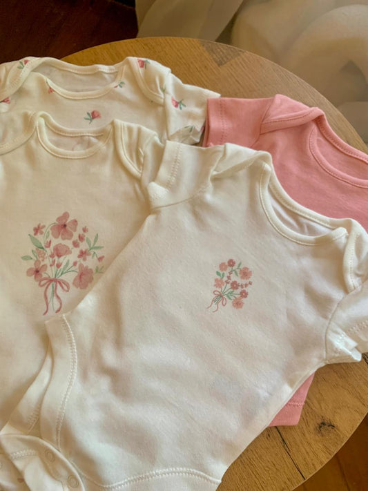 George pack of 4 Floral Bodysuits