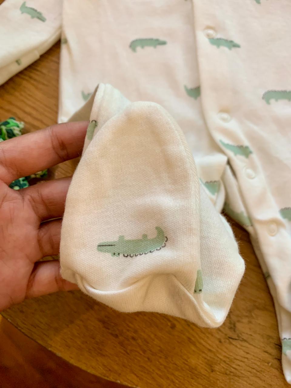 George Alligators print Sleepsuit