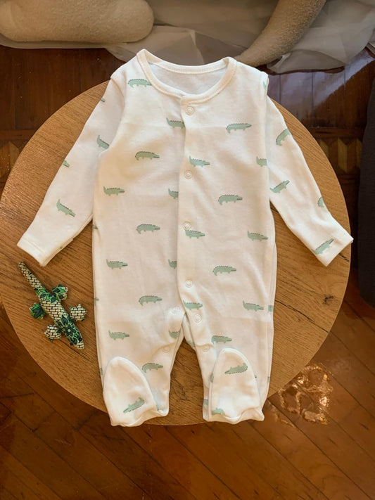 George Alligators print Sleepsuit